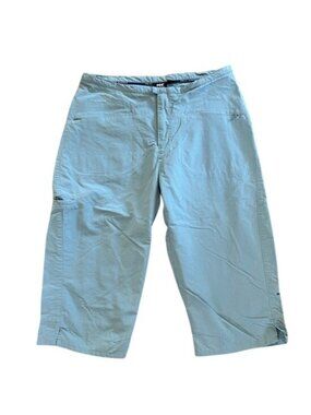 Helly Hansen Sage Blue-Gray Outdoor Capri Pants Sz XL Summer Hiking Gorpcore